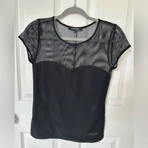 Dazy Sleeveless Textured Black Top Size Medium